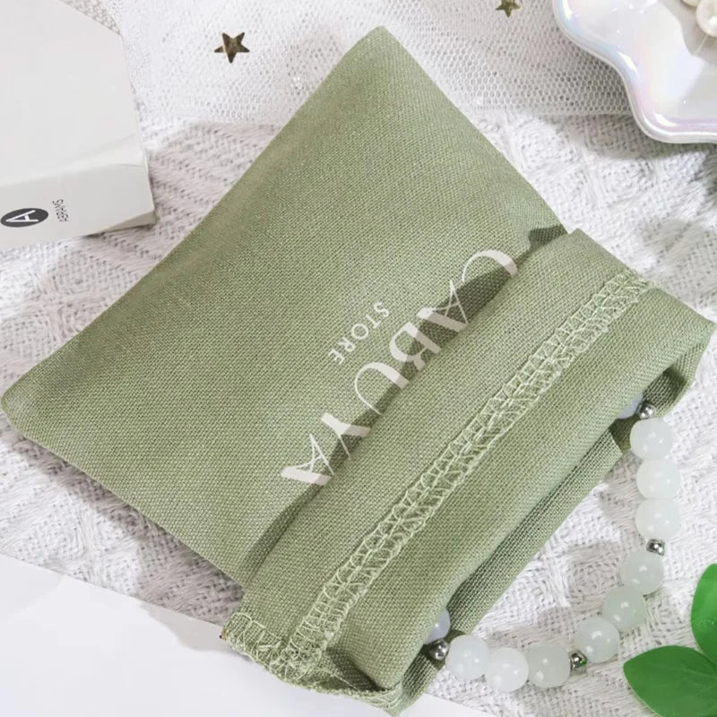 Green cotton Gift bag